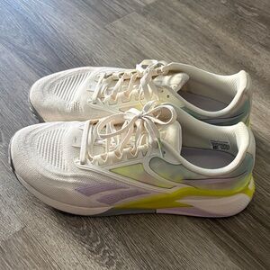 White and Yellow Women’s Reebok Nano X2 Size 10